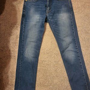 Levis 511 Jeans Mens 34 x 34 Regular Slim Fit Casual Medium Wash Denim Blue.